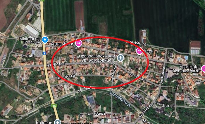 Парцел с ток и вода на метри от църква „Св. Богородица“ – с. Кранево - Агенция за недвижими имоти Варна - Екипът, имот 1