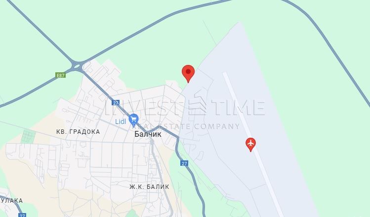 Парцел за производство и обслужваща дейност в близост Пожарната и Летището – гр. Балчик - Агенция за недвижими имоти Варна - Екипът, имот 2