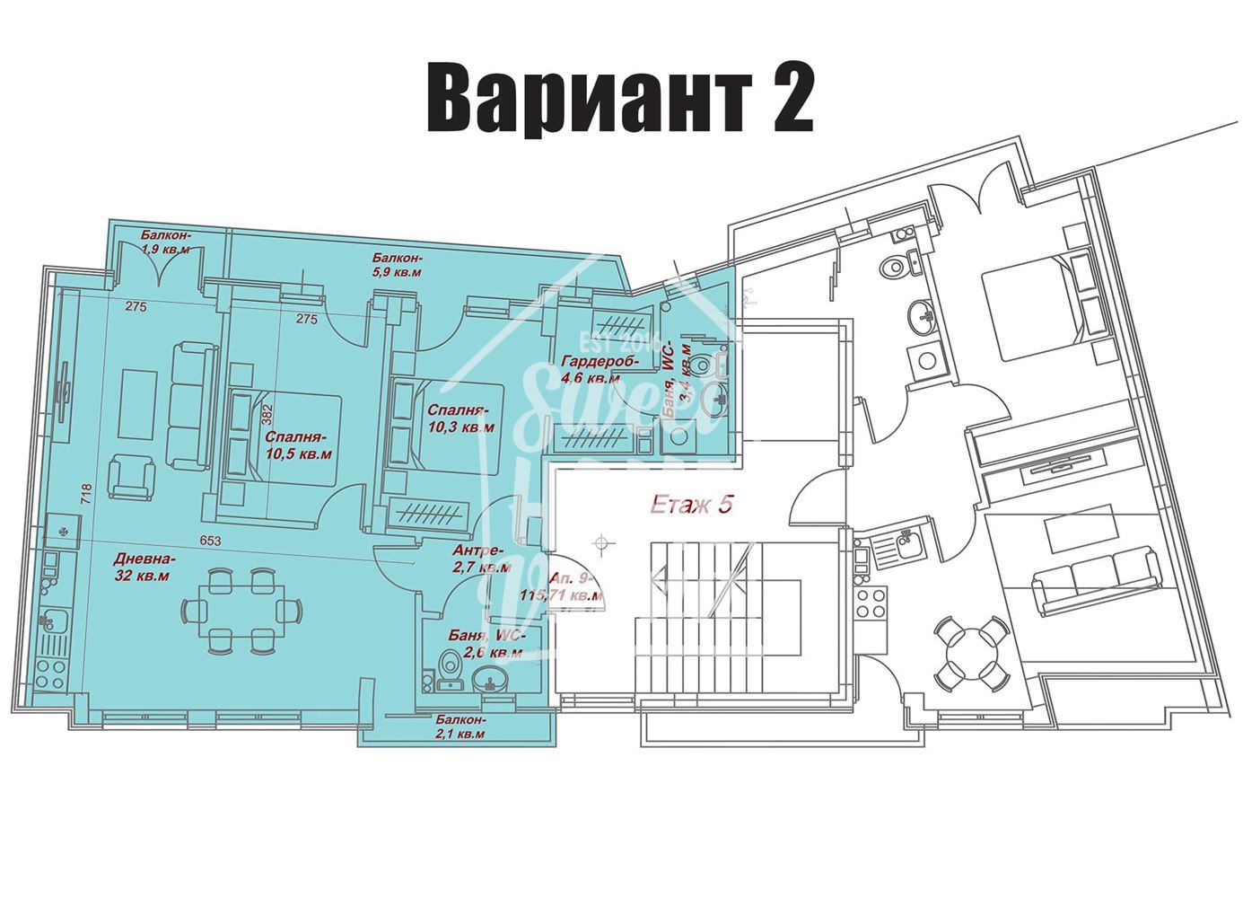 3-стаен апартамент в новострояща се сграда - Агенция за недвижими имоти Варна - Екипът, имот 1