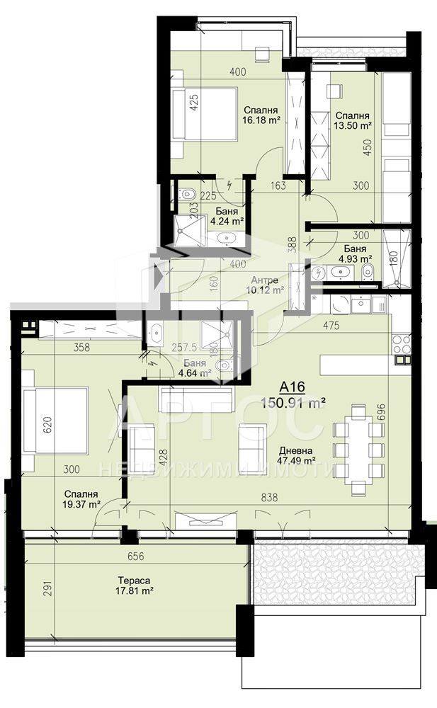 Продава Четиристаен апартамент – район Бриз - Агенция за недвижими имоти Варна - Екипът, имот 1