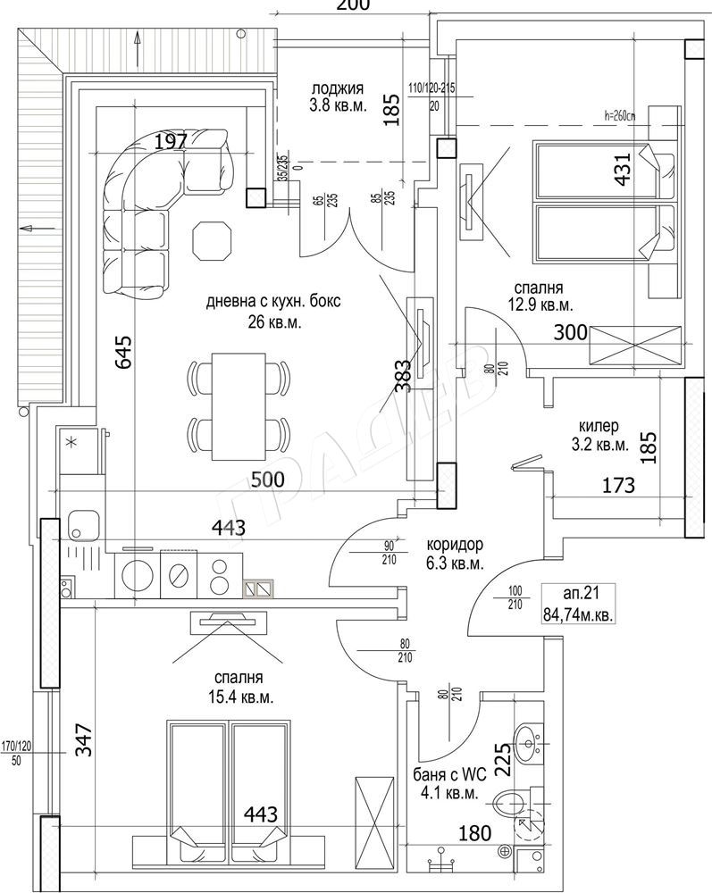 НОВО СТРОИТЕЛСТВО!!!  Тристаен апартамент в района на Цветен квартал - Агенция за недвижими имоти Варна - Екипът, имот 1